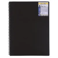 Notebook Buromax spiral side, A6, 80sheets, CLASSIC, square, black (BM.2589-001)