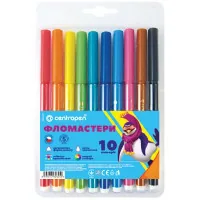 Felt-tip pens Centropen 7550/10 COLOR WORLD, 10 colors (7550/10 ТП)
