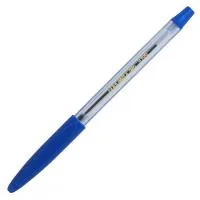 Ballpoint pen Buromax non-retractable JOBMAX, rubber grip, blue (BM.8100-01)