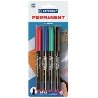 Set of markers Centropen Permanent 2846 1 mm, SET 4colors (BLister) (2846/4/BL)