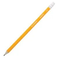 Олівець графітний Buromax HB, with eraser, yellow, tube, JOBMAX (BM.8500)