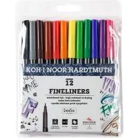 Liner Koh-i-Noor Assorted set 0.3 mm plastic 12 pcs (777012)