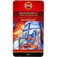 Colored pencils Koh-i-Noor Polycolor metal. pencil case 12 colors (3822012002PL)