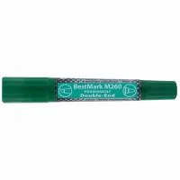 Marker Stanger Permanent waterproof double-sided green 1-4 mm and 1 mm (712523)