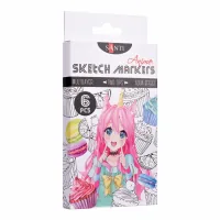 Art marker Santi set of double-sided sketches Anime 6 pcs (390550)