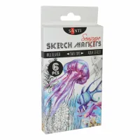 Art marker Santi set of double-sided sketch Seascape 6 pcs (390567)