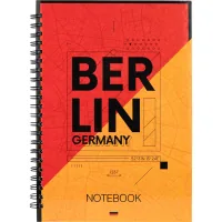 Axent spiral notebook, hardcover, A5, 96 sheets. Berlin (8032-05-A)