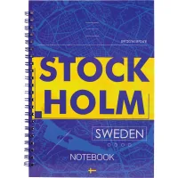 Блокнот Axent на спіралі тверда обкл., А5, 96арк. Stockholm (8032-08-A)