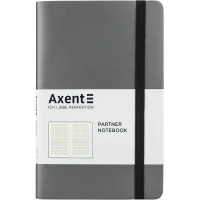 Axent Partner Soft notebook, 125x195, 96 sheets, grid, gray (8206-15-A)