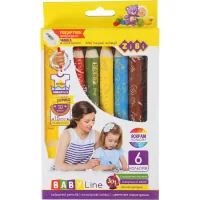 Colored pencils ZiBi Baby Line Mini Super Jumbo with a sharpener 6 pcs. (ZB.2453)