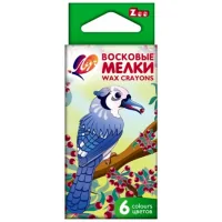 Colored pencils Luch Zoo six-gram wax. 6 colors (290108)