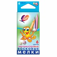 Luch vosk colored pencils. hexagram 6 col. mother of pearl (12C876-08)