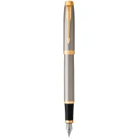 Feather pen Parker IM 17 Brushed Metal GT FP F (22 211)