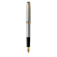 Feather pen Parker SONNET 17 Stainless Steel GT FP F (84 111)