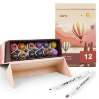 Art marker Arrtx Alcohol Alp ASM-02-SK02 12 colors, shades of leather skin (LC302604)