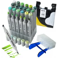 Art marker Arrtx Alcoholic Oros ASM-03GN 24 colors, shades of green (LC302512)