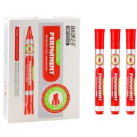 Baoke marker is waterproof, 1-4 mm wedge. tip red (MARK-PER-BAO-MP2928R)