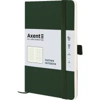 Блокнот Axent Partner Soft Skin 125x195 мм 96 аркушів у клітинка Зелений (8616-23-A)