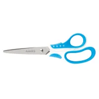 Axent Shell scissors, 18 cm, white and blue (6304-02-A)