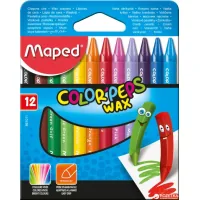 Colored pencils Maped Color Peps Wax Crayons wax 12 colors (MP.861011)