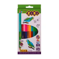 Colored pencils ZiBi Kids line Double 12 pcs. 24 colors (ZB.2463)