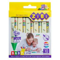 Colored pencils ZiBi Baby line Jumbo wax triangular 10 pcs (ZB.2482)