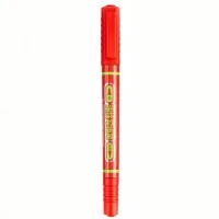 Baoke marker waterproof 0.5-2 mm, double-sided red 12 pcs (MARK-PER-BAO2915R-12)