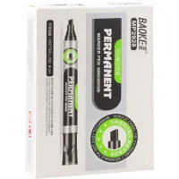Marker Baoke waterproof 1-4 mm wedge. tip black 12 pcs (MARK-PER-BAO2928B-12)