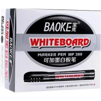 Baoke marker for dry erase boards, 2.5 mm black 12 pcs (MARK-BOA-BAO399B-12)