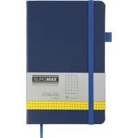Notebook Buromax Etalon 125x195 mm 96 sheets in a cell cover made of artificial leather Blue (BM.291160-02)
