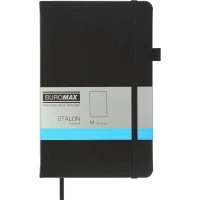 Notebook Buromax Etalon 125x195 mm 96 sheets per dot cover made of artificial leather Black (BM.291360-01)