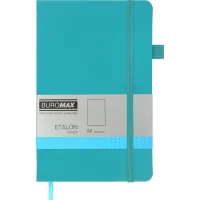 Notebook Buromax Etalon 125x195 mm 96 sheets per dot cover made of artificial leather Turquoise (BM.291360-06)