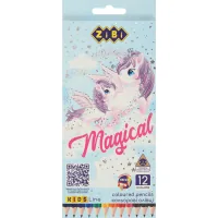 Colored pencils ZiBi Kids line-2 Magic 12 colors (ZB.2448)