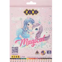 Colored pencils ZiBi Kids line-2 Magic 18 colors (ZB.2449)