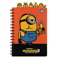 Notebook Yes Minions A5 150 x 210 double spiral with shaped dividers 80 sheets Line (151778)
