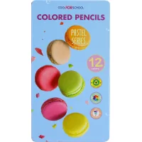 Colored pencils Cool For School Pastel Premium in a metal box of 12 colors (CF15188)