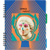 Optima Antique B5 notebook with dividers 120 sheets, cell (O20356-21)