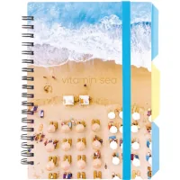 Notebook Optima Desing 26, B6 with dividers 100 sheets, cell (O20358-26)