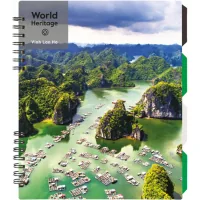 Optima World Heritage B5 notebook with dividers 120 sheets, cell (O20356-24)