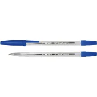 Ручка кулькова Economix STANDARD 0,5 мм. Корпус прозорий, пише синім (E10117-02)