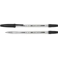 Ручка кулькова Economix STANDARD 0,5 мм. Корпус прозорий, пише чорним (E10117-01)