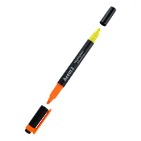 Marker Axent Highlighter Dual 2-4 mm wedge-shaped orange+yellow (2534-12-A)