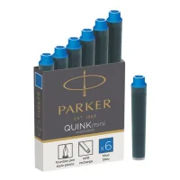 Ink for Parker fountain pens Quink Mini cartridges / 6 pcs blue (11 510BLU)