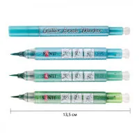 Art marker Santi set of watercolor Glitter Brush shades of green 3 pcs (390771)