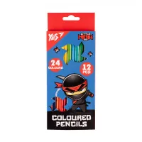 Colored pencils Yes Ninja (blue red), double-sided 12 pcs. 24 rounds (290749)
