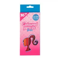 Colored pencils Yes Barbie (pink) double-sided 12 pcs. 24 rounds (290747)