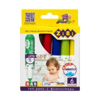 Marker pens ZiBi BABY Line SUPER JUMBO SUPERWASHABLE 6 colors (ZB.2816)