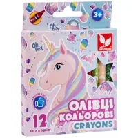Colored pencils School boy Crayons Unicorn 12 colors (316121009-UA)