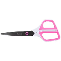 Scissors Axent Titanium 21 cm, white and pink (6307-05-A)