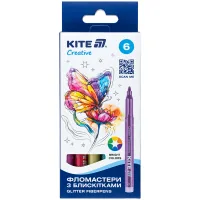 Kite Creative felt-tip pens with glitter in 6 colors (K-1147)